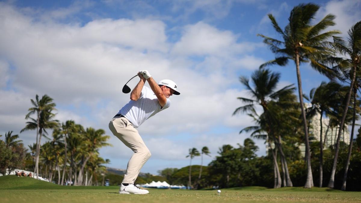 Keegan Bradley hits a drive at the Sony Open